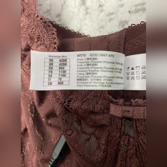 Delimira Bra Womens 42DD Underwire Lace Detail Full Cup Back Hook Underlined - Picture 12 of 13